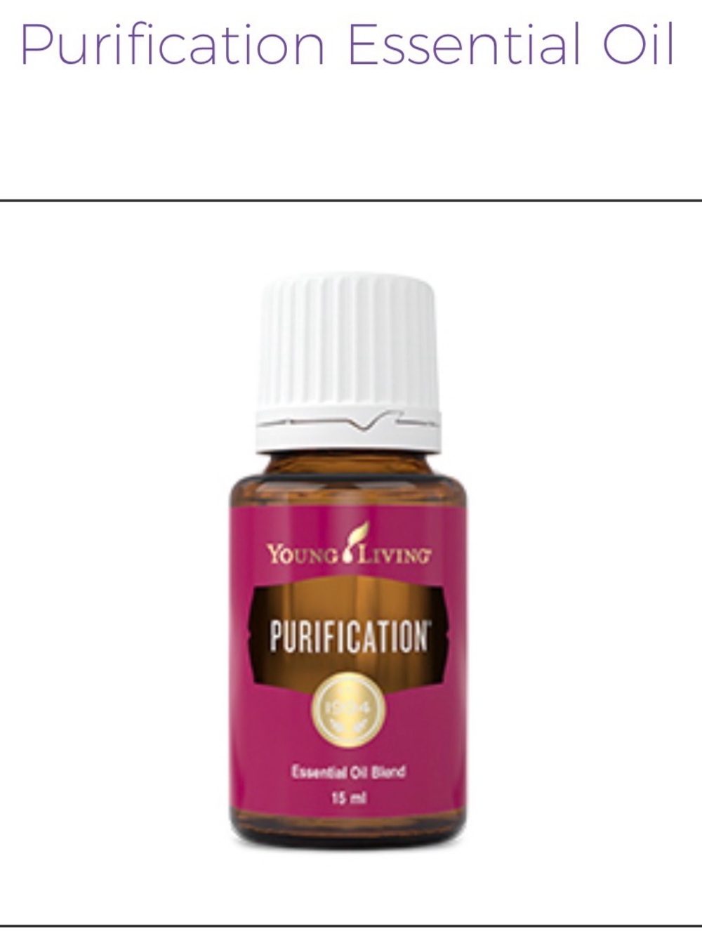 Young Living Purification Essential Oil Blend - 15ml Bottle